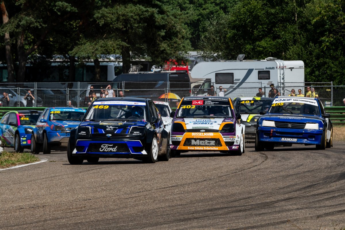 Deutsche Rallycross-Meisterschaft Maasmelchen, 2025, Start Finale, Jonas in Front