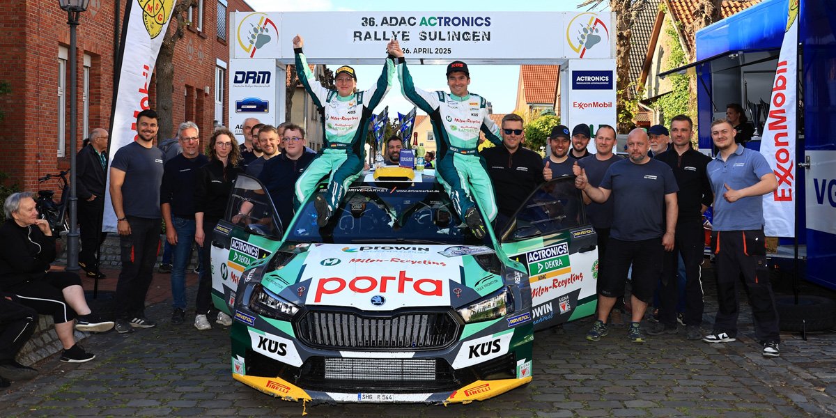 Deutsche Rallye-Meisterschaft 2025 Sulingen, Marijan Griebel und Co-Pilotin Ella Kremer 