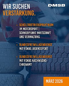 Wir suchen Verstärkung: Schülerbetriebspraktikum, Bundesfreiwilligendienst Jugendsport und Bundesfreiwilligendienst Nachwuchsehrenamt