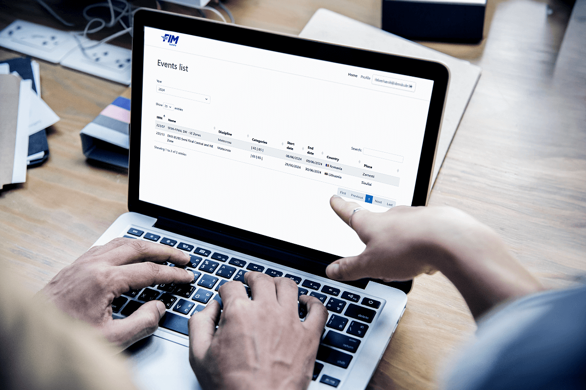 FIM Digital Entry System, neues digitales Nennsystem für Veranstaltungen