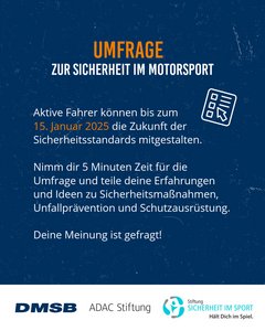 Umfrage zur Sicherheit im Motorsport