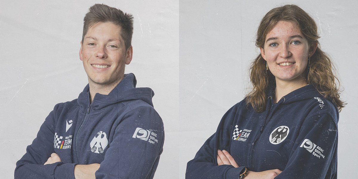 Porträts: Max Hesse Athletenvertreter Automobilsport und Alexandra Massury Athletenvertreterin Motorradsport