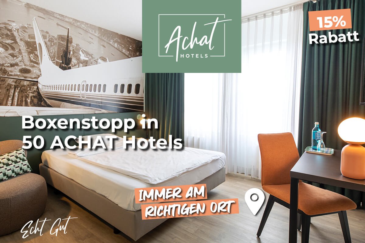 Boxenstopp in 50 ACHAT Hotels - 15 % Rabatt