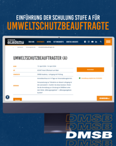 Umweltschutzbeauftragter A auf der DMSB Academy Seite