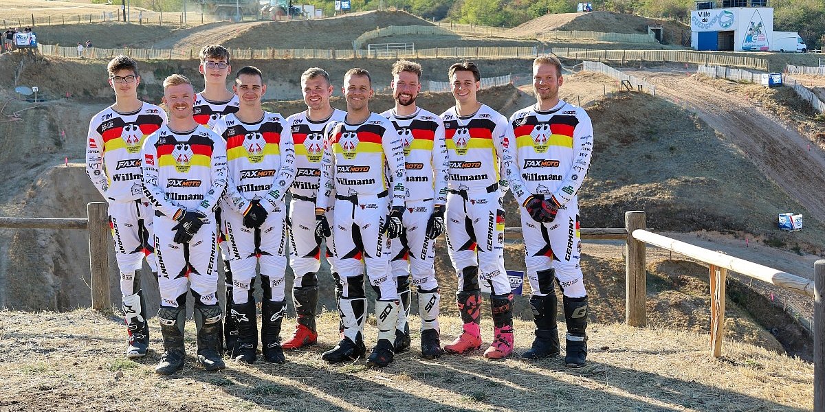 Gruppenfoto der deutschen Nationalmannschaft vom Sidecar and Quadcross of Nations 2026.