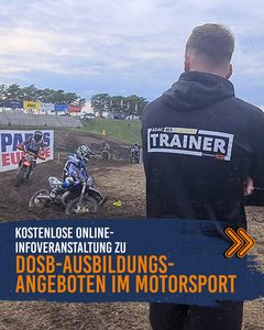 Kostenlose Online-Infoveranstaltung zu DOSB-Ausbildungsangeboten im Motorsport