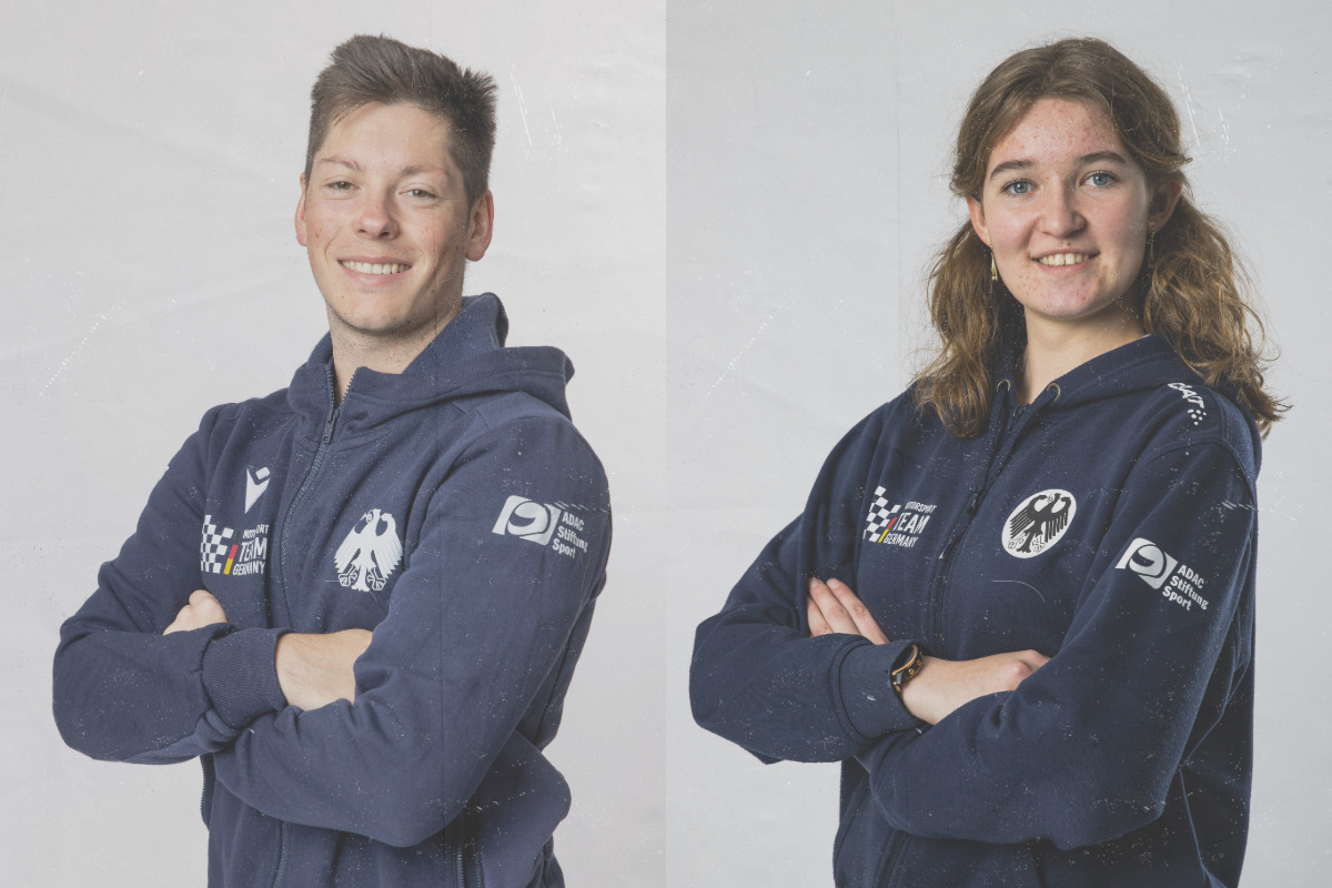 Porträts: Max Hesse Athletenvertreter Automobilsport und Alexandra Massury Athletenvertreterin Motorradsport